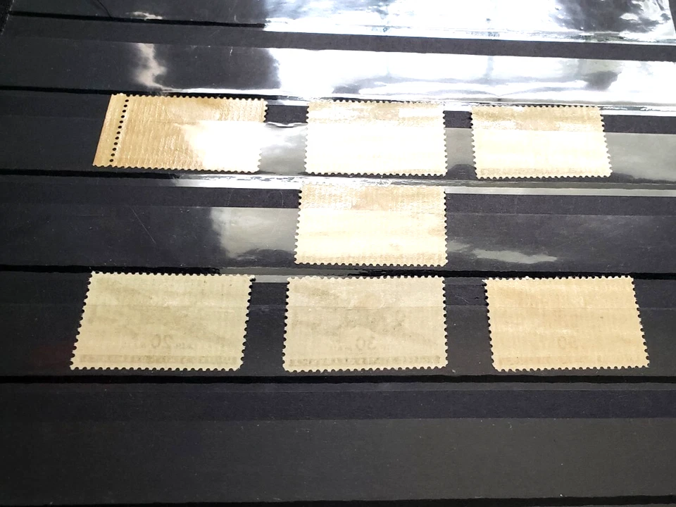 US Airmails — Sc# C25 - C31 Mint Hinged Twin Motored Transport Air Mail Planes - Image 4 of 4