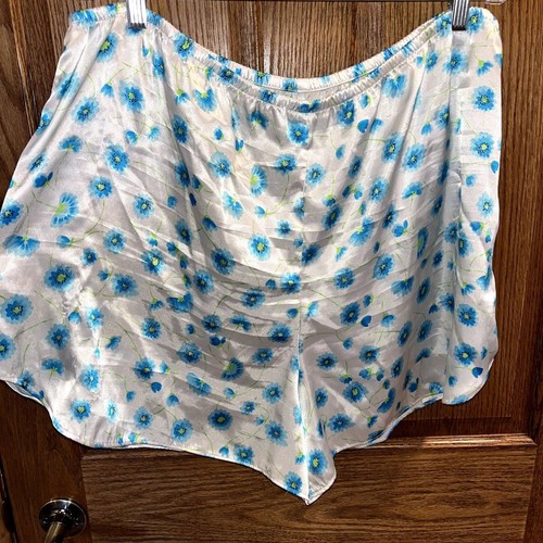 Juego de pijamas florales Secret Treasures vintage 2XL azul satinado de moda - Imagen 7 de 9