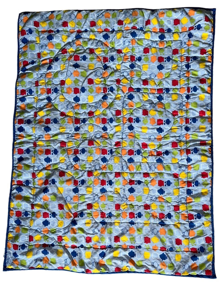 Manta edredón GRACO Baby Monsters colores primarios brillantes difícil de encontrar Foto 2 de 4