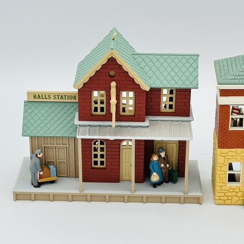 Hallmark Ornament Nostalgic Houses and Shops Library Bank School Halls Station - Picture 3 of 19