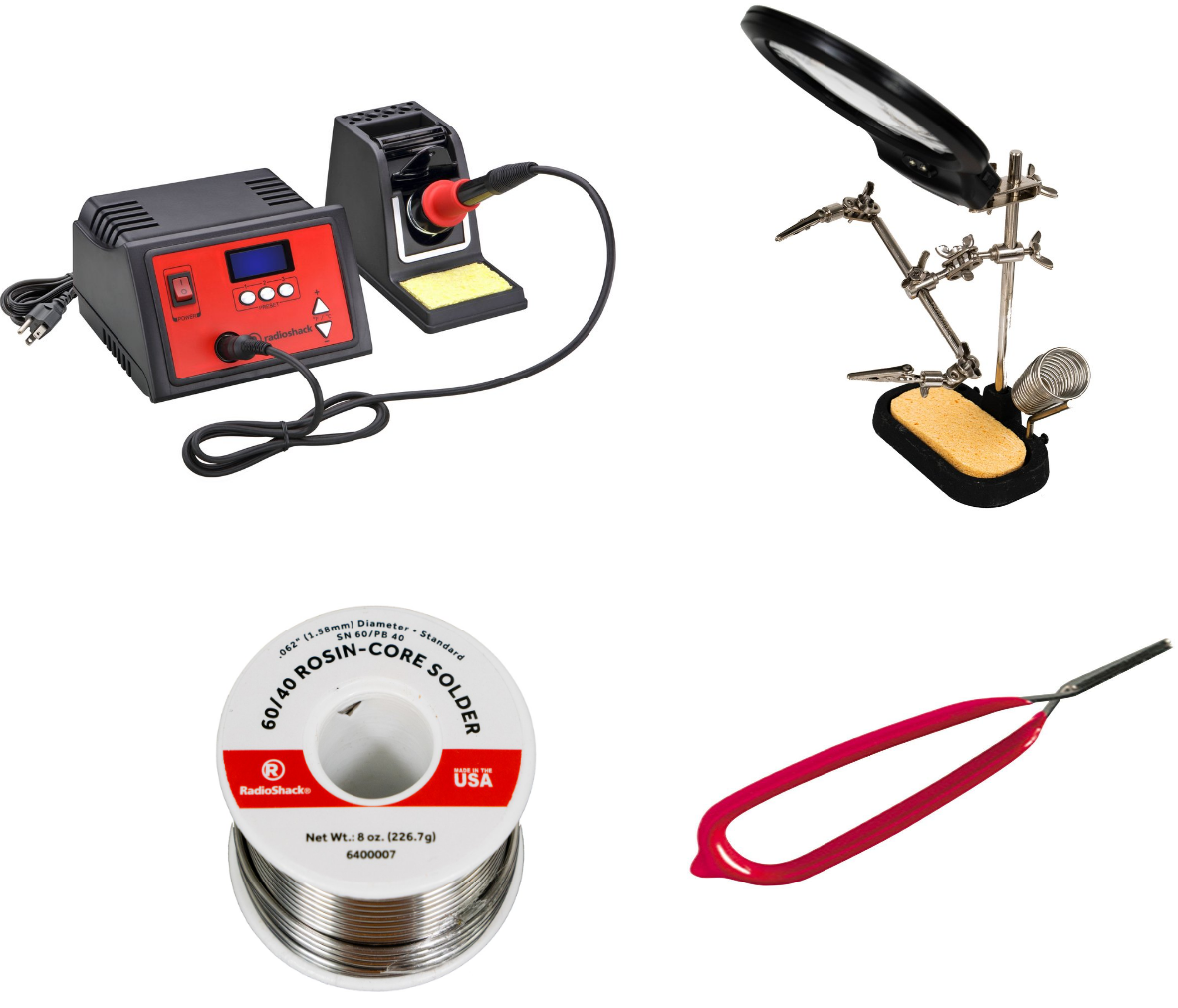 Radioshack 60Watt Digital Soldering Station/LED Magnifier/Rosin Core