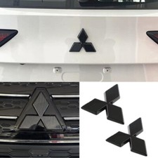 For Mitsubishi Outlander 2022-25 Glossy Black Frontrear Logo Emblem Cover Trim