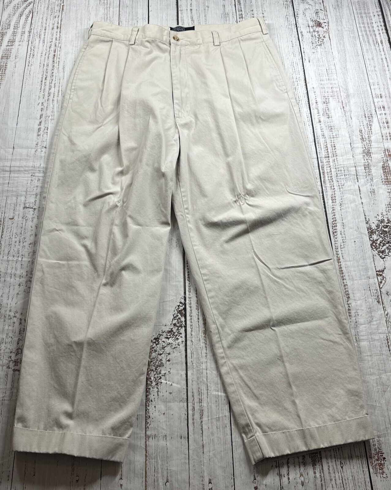 VINTAGE POLO RALPH LAUREN MEN'S CUFFED DRESS PANTS SI… Gem