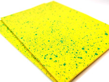 FLY TYING FOAM - MOTTLED GREEN YELLOW - 2mm EVA FOAM - Fly Tying Material - 2pc.