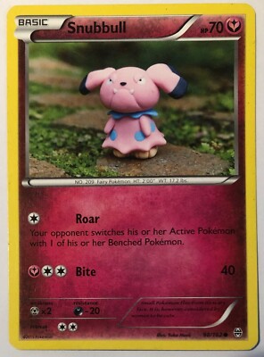 [P046]  2015 Pokemon Card - Snubbull 98/162 Fairy Type  EXC