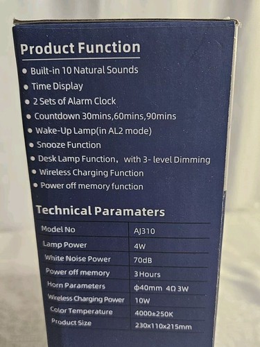 Bedside Lamps,Sunrise Dual Alarm Clock for Heavy Sleepers,Table Lamp with... - Picture 8 of 12