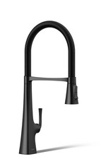 Kohler K-22060-BL Single-Handle Semi-Professional Kitchen Sink Faucet - Black