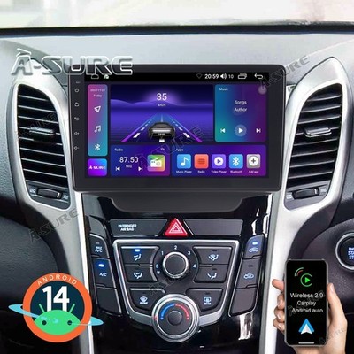 64GB 1280HD IPS Android 15 Autoradio CarPlay GPS Navi für HYUNDAI i30 2012-2016