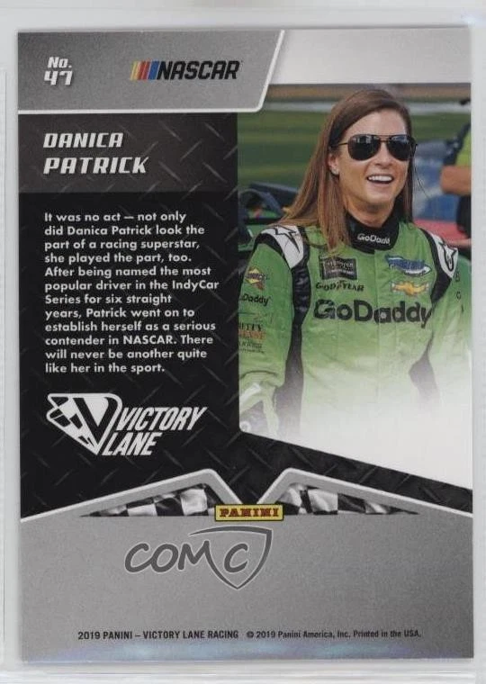 2019 Panini Victory Lane Danica Patrick #47 - Image 2 of 2