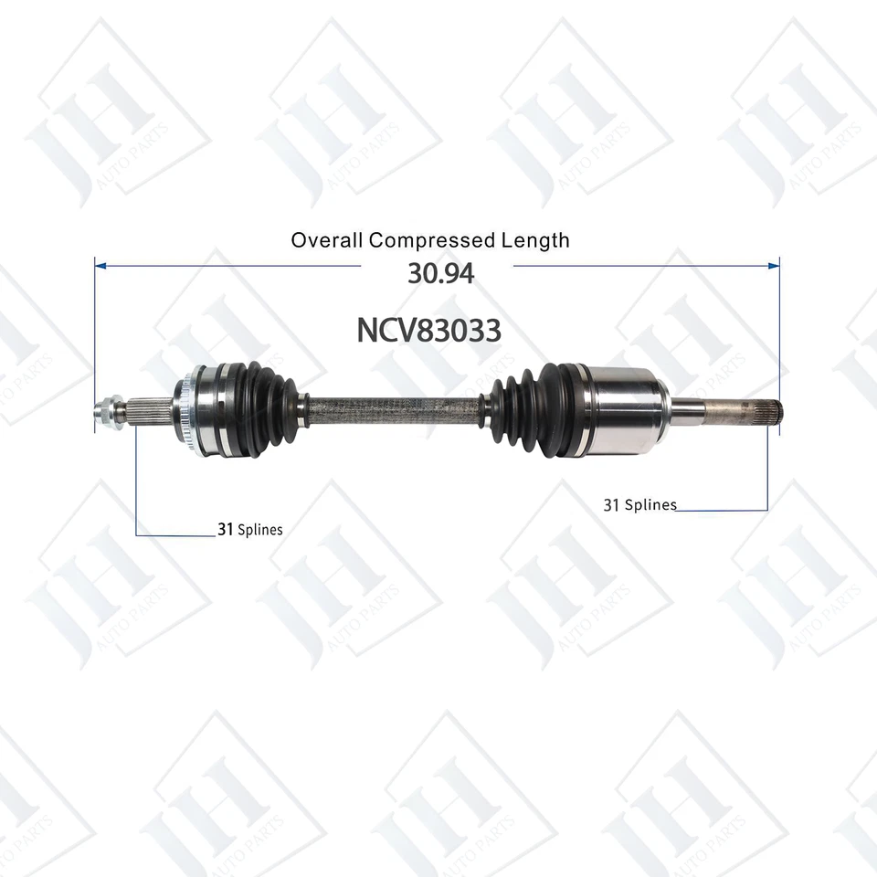 OE Rear Pair Left Right CV Axle Shaft For 2006-13 Land Rover Range Rover Sport - Image 2 of 4