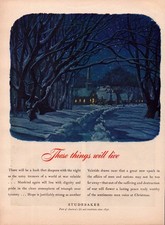 Studebaker WWII Life Magazine Ad Print These Things Will Live 1944 Patriotic