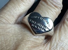 925 sterling silver Heart ring size 9