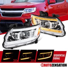 Fit 2015-2022 Chevy Colorado Halogen Projector Headlights Led Drl Sequential