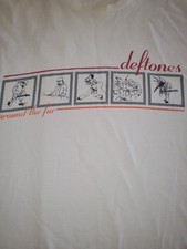 Vintage Deftones Around The Fur Shirt 1998 Giant Tag Removed Preworn RARE 