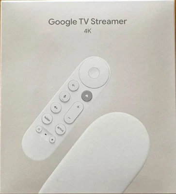 Google TV Streamer 4K, 32 GB, Porcelain, mit Sprachfernbedienung Neu OVP - Bild 1 von 2