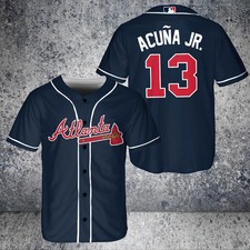 cute, Braves jersey, Acuna Jr 13 Baseball Jersey, hot gift for fan