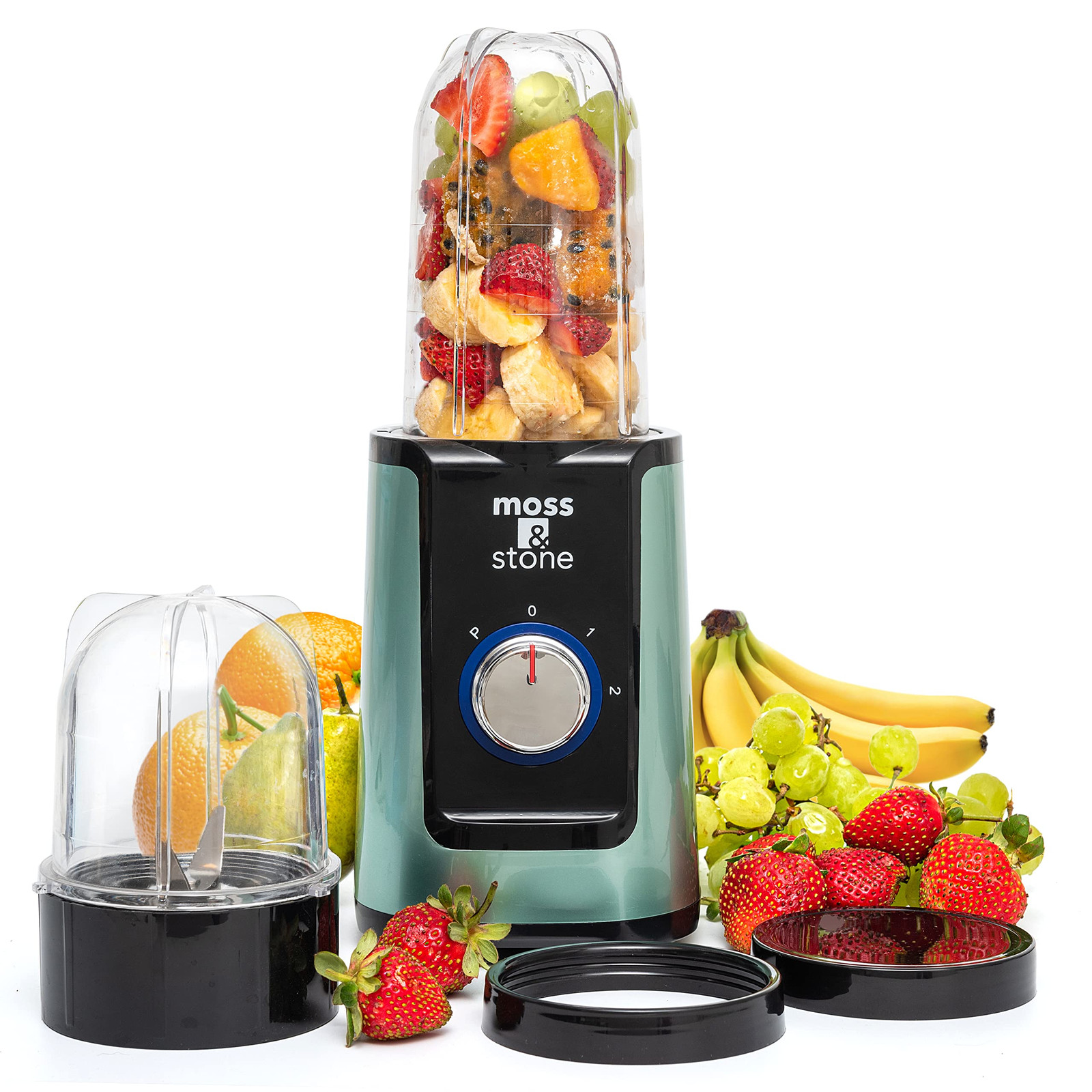 Compact Smoothie Blender with Extra Cups - Powerful Personal Blender for On-the-Go