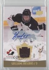 2015 Team Canada Juniors Gold Spectrum /199 Guillaume Brisebois Patch Auto 1h6a