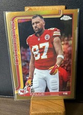 2025 Topps Chrome Sapphire #150 Travis Kelce Image Variation Chiefs GOLD /50