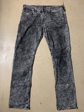 VINTAGE TRUE RELIGION JEANS RICKY SUPER T Sz 38X33 MADE IN USA BLACK ACID