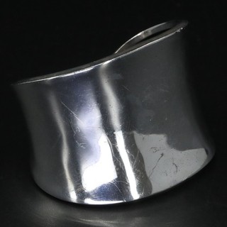 VTG Sterling Silver MEXICO TAXCO Solid Wide 6.5" Heavy Cuff Bracelet 54.5g