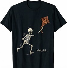 Skeleton Lost Balloon Funny Saying Halloween Black T-Shirt, Idea Gift