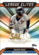 2025 Topps Pro Debut Xavier Isaac #LE-8 League Elites Bowling Green Hot Rods 31M