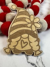 Christmas Gnome Ornament 4  Wooden Holiday Tree Decoration Cute Xmas Decor