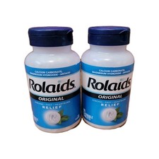 Lot Of 2 Rolaids Original Antacid 96 Chewable Tabs Each Mint Exp 11/2026
