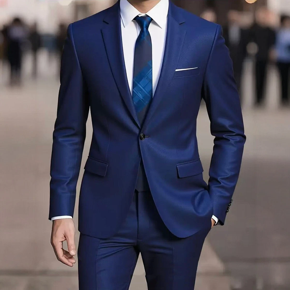 Mens Business-Casual Suit Slim-Fit Korean Style