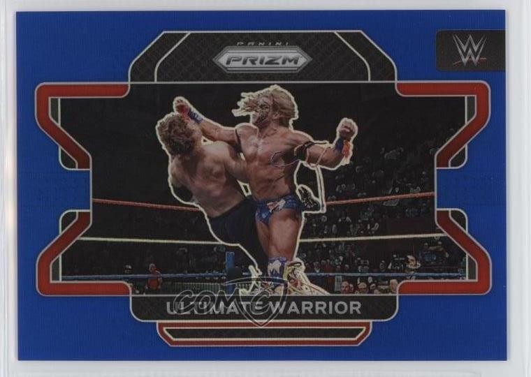 2022 Panini Prizm WWE Blue Prizm 79/199 Ultimate Warrior #93 HOF 17u0