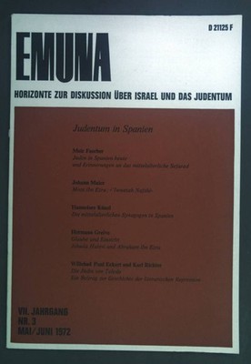 Judentum in Spanien. - in: Emuna. Horizonte zur Diskussion über Israel und das J