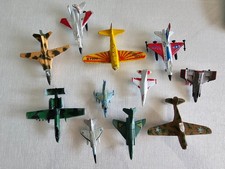 Vtg Diecast  Plastic Planes Lot of 11 Airplanes Fighter Jets
