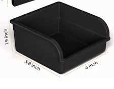 12 Pack Slatwall Bins WITHOUT Hooks Plastic Slatwall Organizer