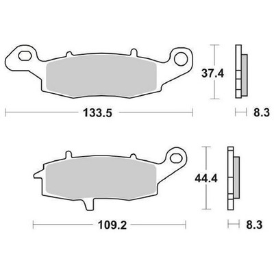 SBS 704LS Hintere Bremsbeläge Für Kawasaki VN Vulcan Drifter 800 1999-2000