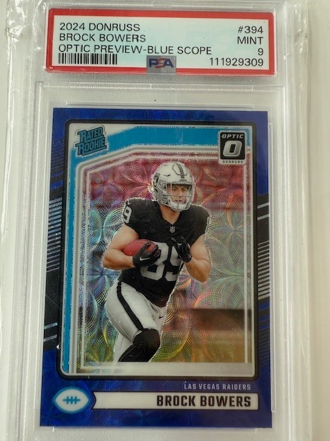BROCK BOWERS 2024 Donruss Optic Preview Blue Scope RC PSA 9 MINT