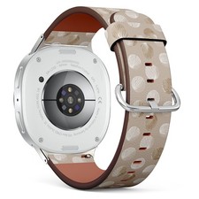 Organic Shapes Beige Vegan Leather Watch Band 40/44/46mm