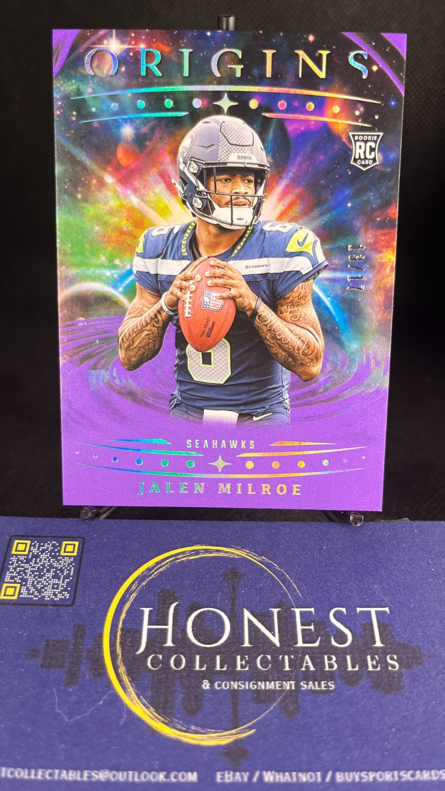 Jalen Milroe /17 (RC, SP) - 2025 Panini Origins Purple Rookie SP #103