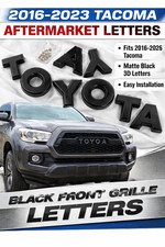 Toyota Trd Style Grille Lettering Set Black Aftermarket Front Grille Letters