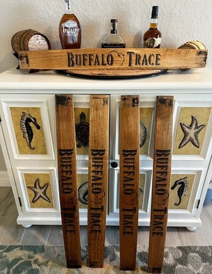Buffalo Trace Reclaimed Bourbon Barrel Stave Sign Best Bourbon Gift 2026