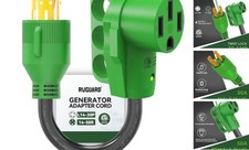 4 Prong 30 Amp to 50 Amp RV Generator Adapter Cord 12 Inch 4 prong 30A to 50A