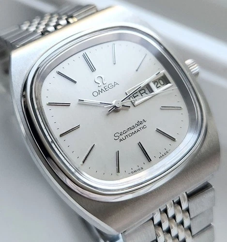 OMEGA SEAMASTER AUTOMATIC CAL1020 DAYDATE SILVER DIAL MEN'S WATCH