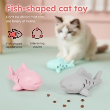 Dispenser in silicone per gatti giocattolo a forma di pesce interattivo giocattolo per gatti forniture per animali domestici