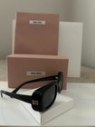 NEW: MIU MIU Sunglass 0MUB13S BLACK FRAME/DK GREY LENSE:AUTHENTIC:NEVER WORN — photo 2