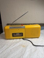 Lenoxx Sound CT-72 Yellow Vintage Boombox Radio Cassette Player READ