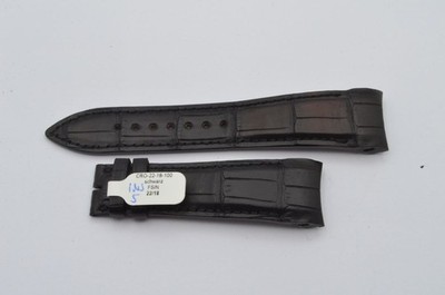 ULYSSE NARDIN LEDER ARMBAND 22MM FÜR DORNSCHLIESSE 18MM 22-18 SCHWARZ NEU