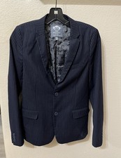 Appaman Fine Tailoring Boys Navy striped Blazer Jacket Size 16
