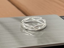 10.25 925 Sterling Silver Triple Twist Band Ring