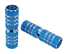 BMX Bike Freestyle Axle Pegs GT Haro Sunday Cult 3/8 - (24 or 26 Tpi)  Blue LONG