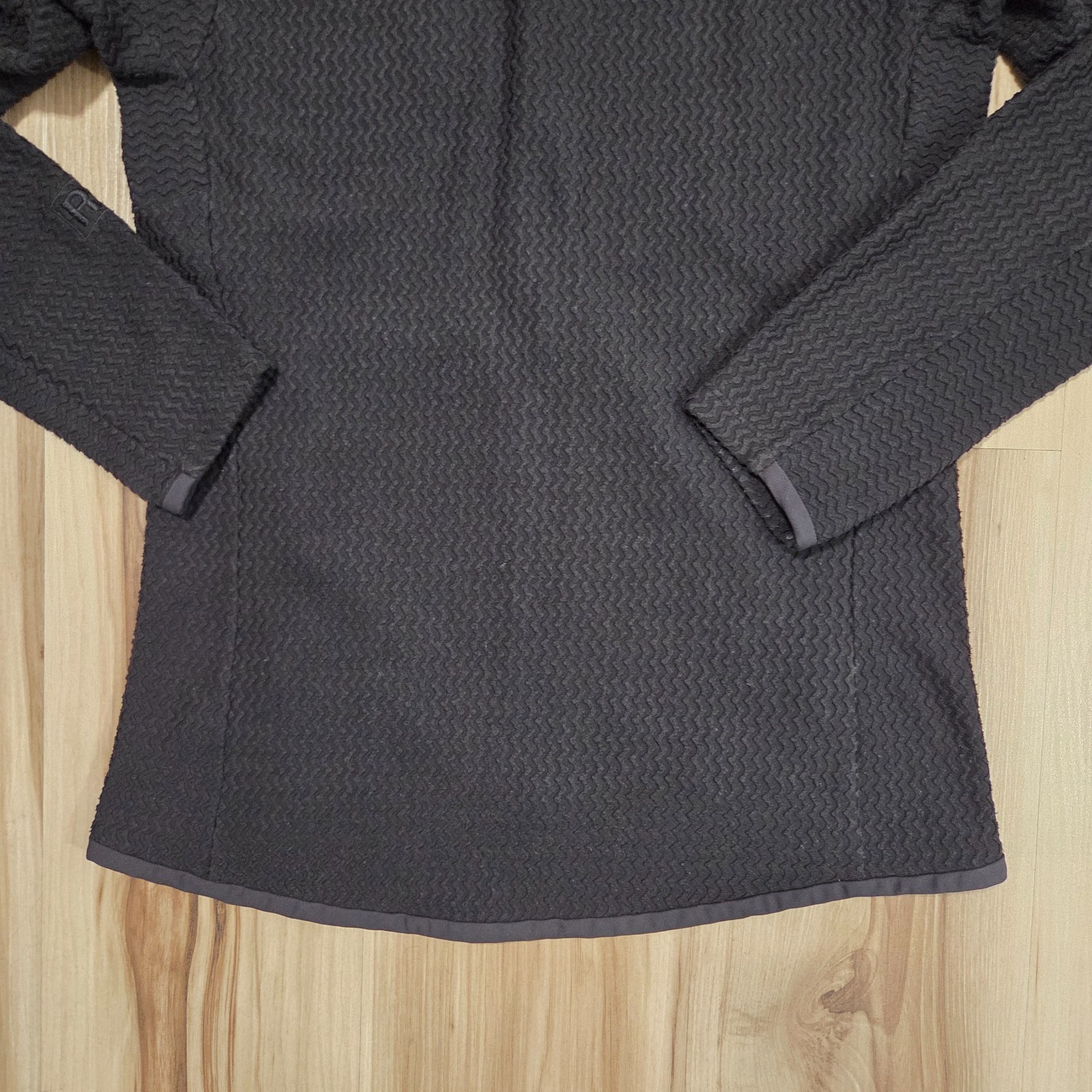 Patagonia Women's R1 Air Hoody Jacket Size M Black Full Zip Fleece Waffle thumbnail 9